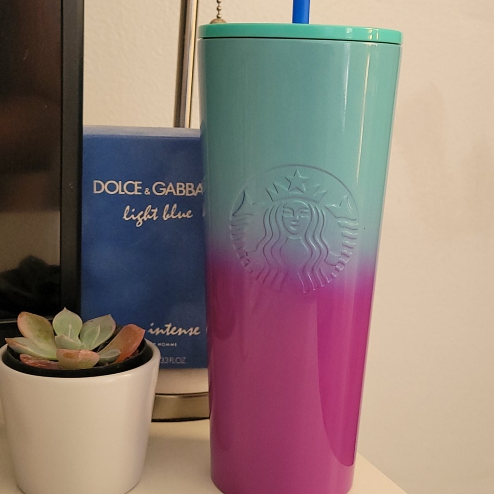 Starbucks 2021 Summer Ombre Teal Tumbler